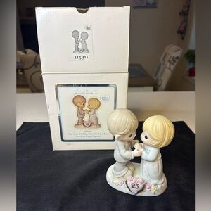 Precious Moments Romantic Couple Figurine in Cream and Tan
